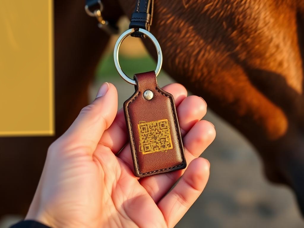 Étiquette en cuir pour porte-clés